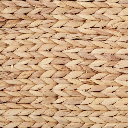 Seville Classics Hand Woven Natural Wicker Water-Hyacinth Lidded Oval Double Laundry Hamper
