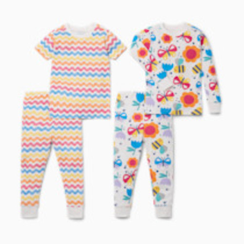 Small Story Pajamas Set 2 Pack - Butterflies And Bees, 18 M