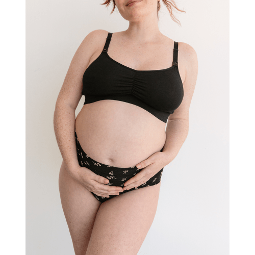Storq Comfort Zone Nursing Bra Wireless For Pregnancy & Breastfeeding | Black – Kindred Bravely