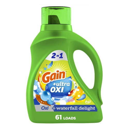 Gain Ultra Oxi Liquid Laundry Detergent Waterfall Delight Scent 88 fl oz 61 Loads