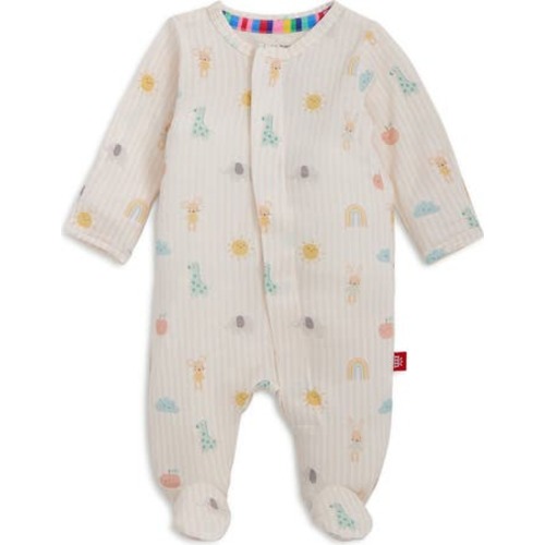Lullaby Sky Magnetic Convertible Footie, 0-3M
