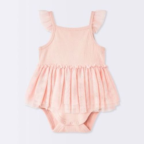 Baby Girls' Tulle Sunsuit - Cloud Island™ Pink 6-9M