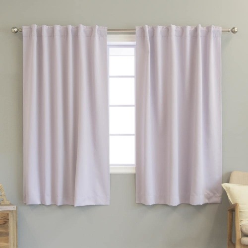 Best Home Fashion 63-in Lilac Blackout Back tab Curtain panel pair