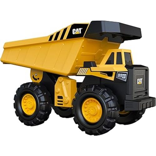 Cat Construction Toys, Steel Dump Truck 16" - Real Steel Body, Working Dump Bed, Oversize All-Terrain Wheels, Heavy-Duty Construction Vehicle for Indoor/Outdoor Play, Kids Ages 3 +