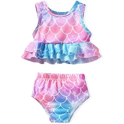 Aalizzwell Toddler Baby Girl Bathing Suit Two Piece Swimsuit Bikini Beach Wear