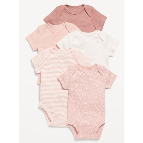 Unisex Short-Sleeve Bodysuit 5-Pack for Baby | Old Navy