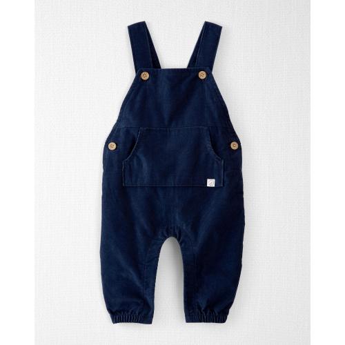 Baby Organic Cotton Cozy-Lined Corduroy Overalls in Navy - Style,Navy