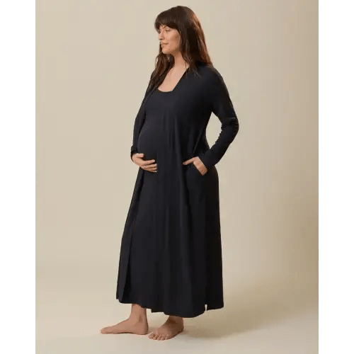 The Sunday Maxi Dress & Duster | Black - Kindred Bravely
