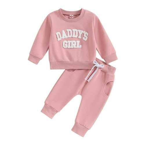Baby Daddy's Girl Solid Long Sleeve 2-Piece Outfit Set – The Trendy Toddlers