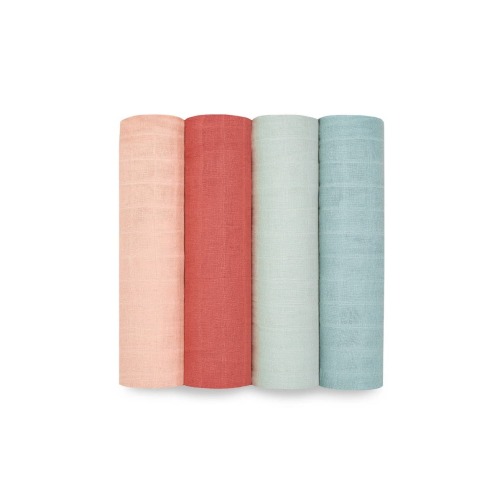 Boutique 4-Pack 100% Organic Cotton Muslin Swaddles