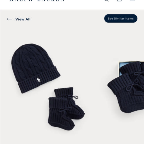 Cable-Knit Cotton Beanie & Bootie Set
