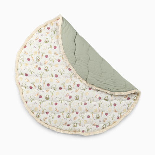 Crane Baby Cotton Quilted Playmat - Clementine Fruits & Veggies