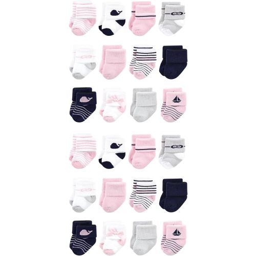 Luvable Friends Unisex Baby Cotton Rich Baby Terry Socks 24-Pack