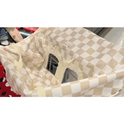 Itzy Ritzy Shopping Cart and High Chair Cover - Taupe Checkerboard