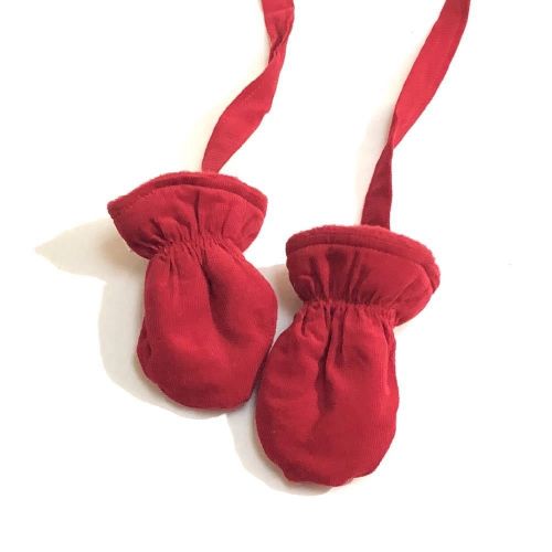 Mittens in Santa Red