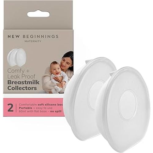 New Beginnings Silicone Breastmilk Collector Cups (2 Pieces)