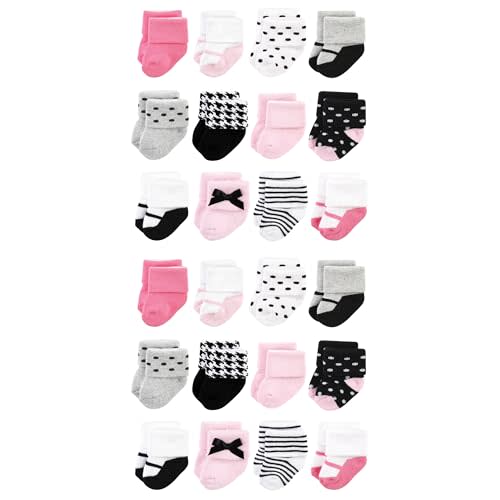 Little Treasure Unisex Baby Baby Cotton Rich Terry Socks 24-Pack