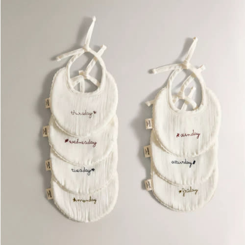 WEEKLY BABY BIB (PACK OF 7) - Oyster-white | ZARA United States