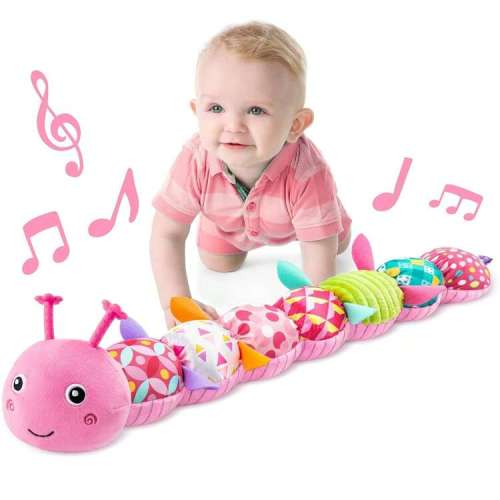 Baby Toys 0-6 Months, Baby Soft Stuffed Animal Toys With Multi Textures,Rattle,Crinkle,Baby Girl Gift, Baby Girl Toys 6 To 12 Months,Infant 3 4 5 7 8 9 Months Old Baby Toys,Caterpillar | SHEIN USA