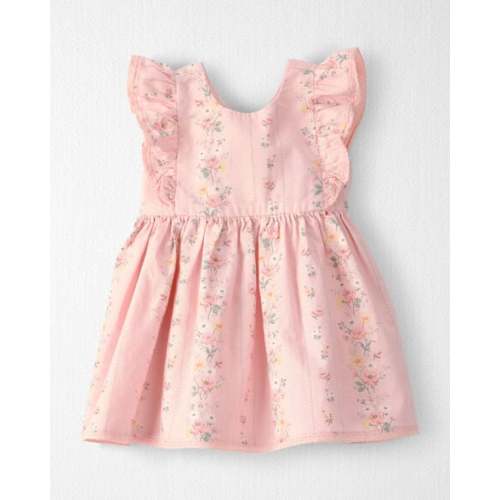Baby Girl Ruffle Dress Made with Organic Cotton in Spring Garden Print - Little Planet | Carter's