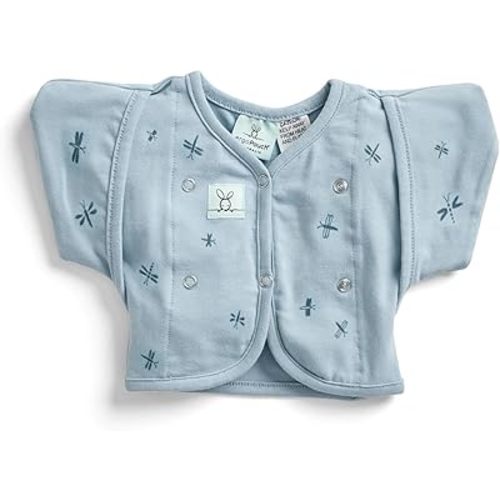 ergoPouch Butterfly Cardi 0.2 TOG – Revolutionary Swaddle Transition Aid w/Arm Pockets, Ideal for Hands-Up Sleeping, Worn Over Swaddle or Sleep Sack, Stretchy & Breathable (0–3 Months, Dragonflies)