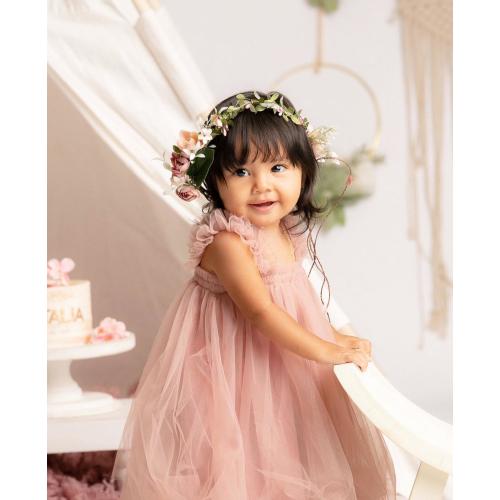 Tulle Dress Pink Tulle Dress Mauve Pink Dress Birthday Dress Birthday Girl Outfit
