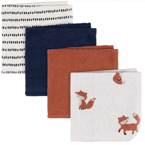 4-Pack Baby Boys Fox Terry Washcloths – Gerber Childrenswear