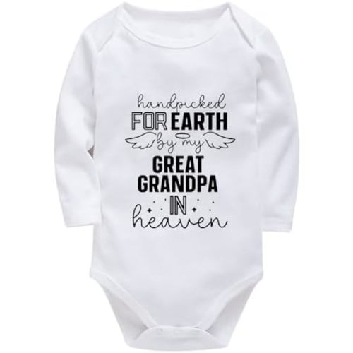 Hand Picked for Earth by My Great Grandpa in Heaven Baby Bodysuit Unisex Infant Romper