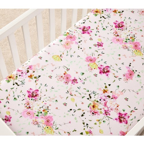 Monique Lhuillier Jolie Organic Crib Fitted Sheet