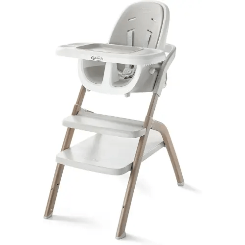 Graco EveryStep 6 in 1 High Chair, Babies and Toddlers Portable Slim High Chair with 6 Growing Stages from Infant to Toddler Seating, Convenient for Dining Time, Featured Design in Misty