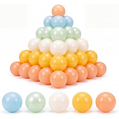 Clear Ball Pit Balls - Crush Proof Plastic Toy Balls for Boys and Girls