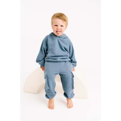 Dusty Blue Waffle Cargo Set
