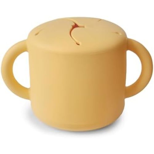 mushie Silicone Snack Cup | Spill Proof Food Container (Daffodil)
