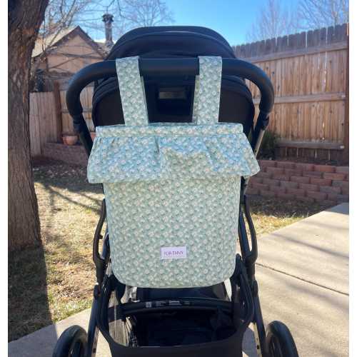 Handmade Stroller Bag | Stroller Basket with Drawstring Top | Stylish and Functional Baby Accessory