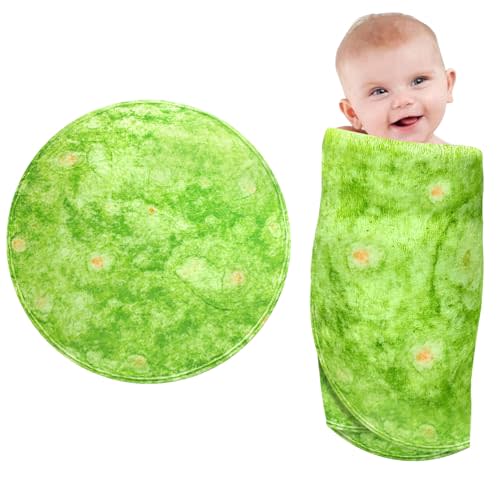 Spinacia Blanket Baby, Newborn Toddler, 285 GSM Soft Flannel Wearable Wrap Blanket Funny Gifts for Baby Shower Boy Girl 0-3 6 9 Months