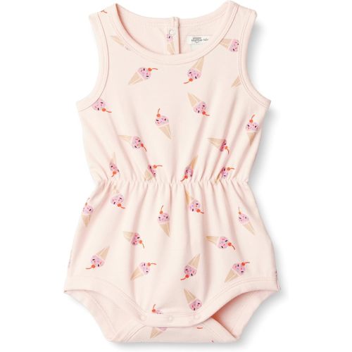 Amazon Essentials x Sofia Grainge Baby Girls' Lightweight French Terry Sleeveless Shorts Romper