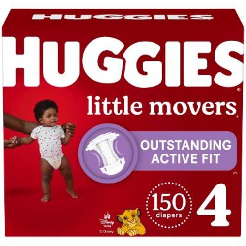 Huggies Little Movers Active Fit Diapers - Size 4 - 150ct