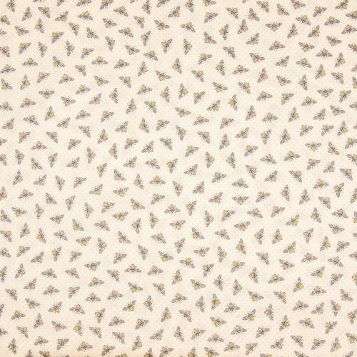 Yellow Bee Tonal Cotton Calico Fabric