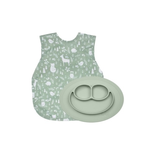 BapronBaby Forest Friends Bapron & ezpz Mini Mat Bundle