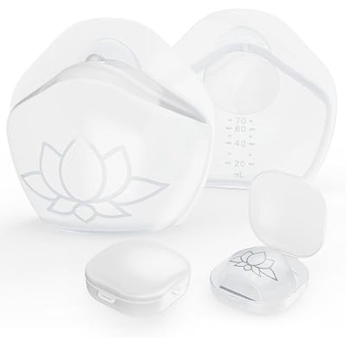 Milk Collectors for Breastfeeding Breast Milk Collector Milk Catcher for BreastfeedingMilk Catcher for Breastfeeding Post Partum Essentials Breast Feeding Essentials (2.5oz/70ml, 2 Counts)