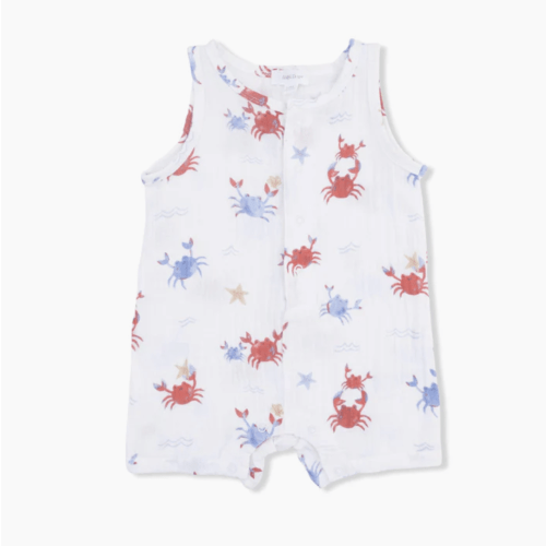 Angel Dear
Crayon Crabs - Sleeveless Shortie Romper - size 6-12mo