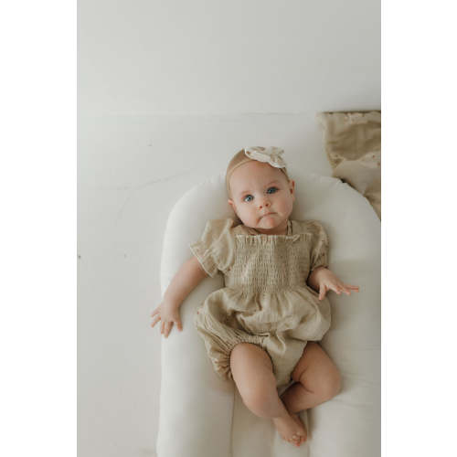Ruffle Muslin Romper | Silly Goose