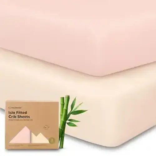 KeaBabies 2-Pack Baby Crib Sheets for Boys, Girls, 52x28 Fitted (Cameo)