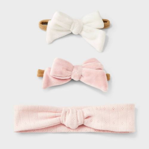 Baby girls' 3pc Headwrap - Cloud Island™ 0-6M Pink
