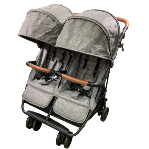 Zoe The Twin V2 Double Stroller, Luxe Grey, 2025