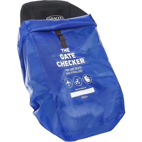 Graco Car Seat + Umbrella Stroller Travel Bag, Blue | Extra Large, Tear & Water Resistant, Heavy Duty, Universal Size Gate Check Bag