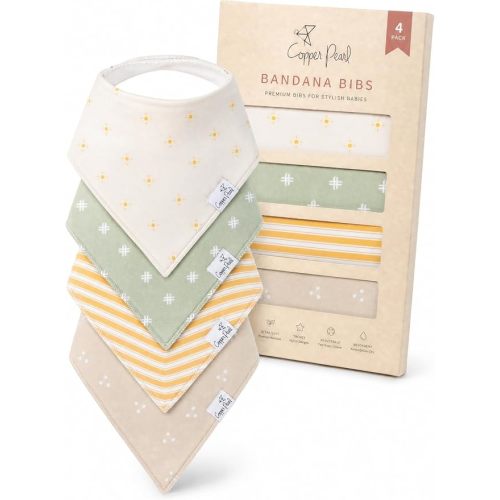 Copper Pearl Baby Bibs 4 Pack, Bandana Bibs, Santa Fe