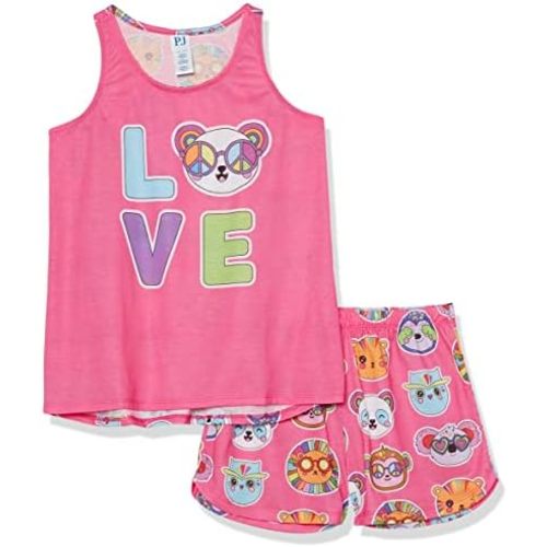 The Children's Place girls Sleeveless Tank Top and Short 2 Piece Pajama Set