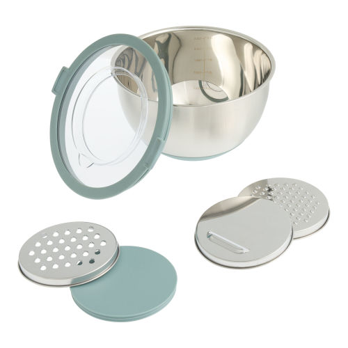World Market® Steel 3 in 1 Slicing and Grating Mixing Bowl - World Market