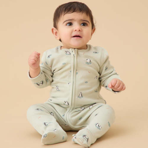 Penguin Clever Zip Pajamas - 0-3 Months